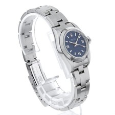 ROLEX Oyster perpetual 67180 blue 369 white bar U Number second hand Women