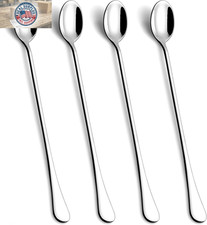9.5-Inch Long Handle Iced Tea Spoon, Coffee Spoons, Ice Cream Spoons, Stainless