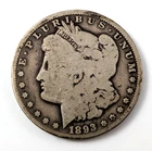 1893 O Morgan Silver Dollar New Orleans $1 About Good AG Condition