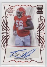 2021 Leaf Trinity Red Spectrum 12/15 Tedarrell Slaton #BA-TS3 Auto no9
