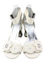 Roger Vivier Womens Block Heel Floral Laser Cut Ankle Strap Sandals White 39 — photo 2