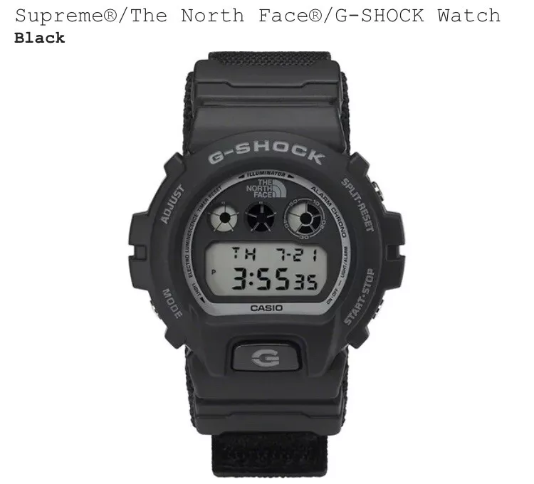 Supreme X The North Face X Casio G Shock Watch Black - Ready To Be Shipped.  🔥