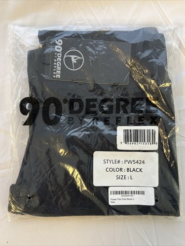 Power Flex Women's Leggings - 90 Degree by Reflex - Black - Large - New - Picture 2 of 3