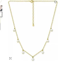 Giani Bernini Freshwater Pearl Dangle Necklace 18K Gold over sterling silver NEW