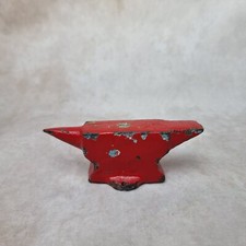 Petite Enclume de Bijoutier Vintage en Métal - Peinture Rouge Patinée