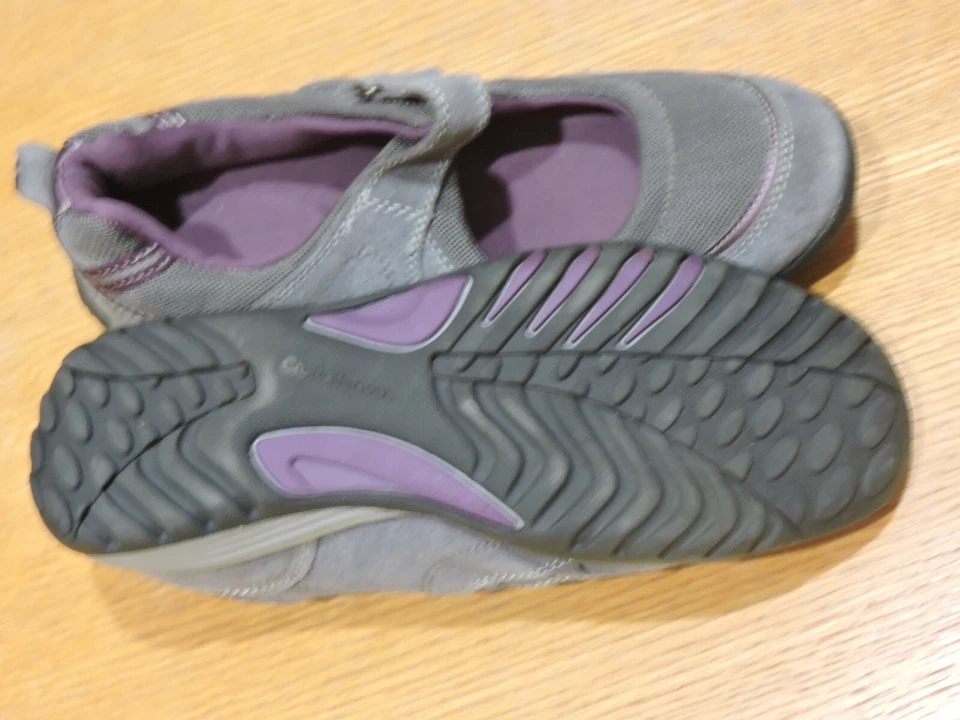 CROFT & BARROW BRAND MARY JANES SZ 7.5M HOOK & LOOP STRAP FLATS MESH/LEATHER - Image 4 of 4