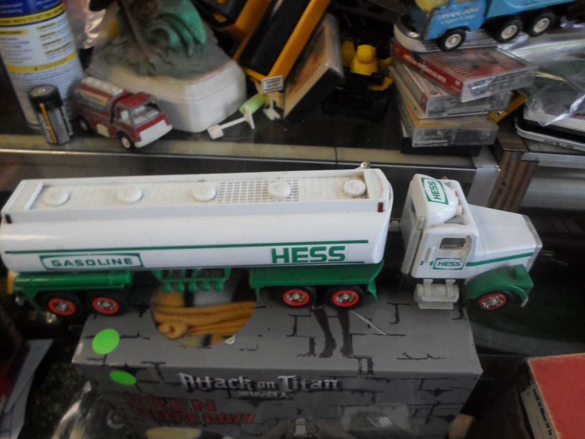 Lot of 2 Vintage Hess Trucks - Toy Tanker & Toy Fire Truck