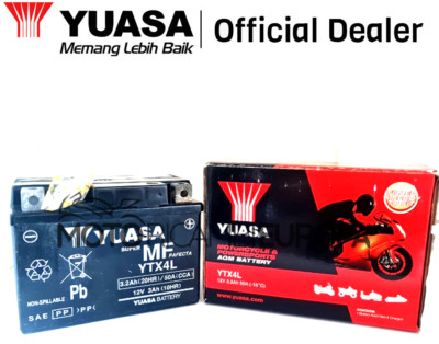 Batterie YUASA Vorladepumpe YTX4L Honda XR R - 250 Cc - 1991 - 1998