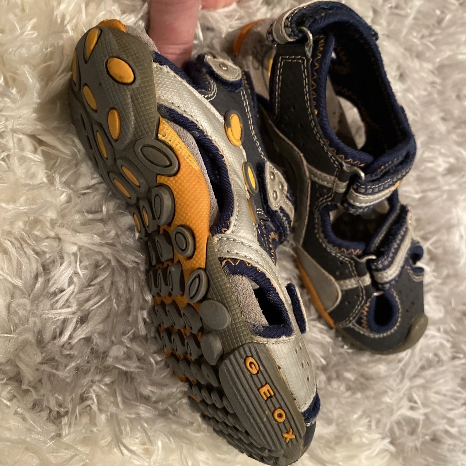 GEOX Respira Zapatos Niños 10 ZAPATILLAS Sandalias Verano Agua AJUSTABLES Gancho y Lazos Foto 3 de 4