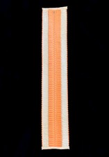 Vintage White  Orange Ruffled Dickie Tuxedo Shirt Button On 1970's Wedding