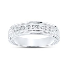 10kt White Gold 0.27 CTW Diamond Men's Band