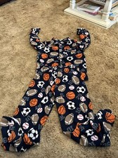 CARTERS BOYS PAJAMA PJ SET SLEEP PANTS SHIRT SIZE 8 SPORTS THEME