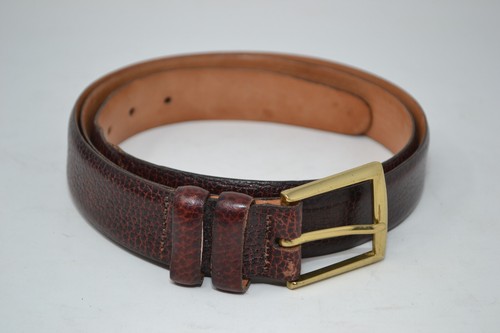 Martin Dingman Herren Gürtel gewalkt Handschuh Leder Handarbeit USA braun Größe 40