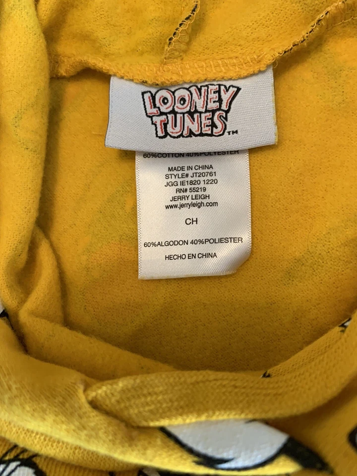 JERRY LEIGH CROPPED Top Hoddie Buggs Bunny And Friends Size Small - Image 2 of 4