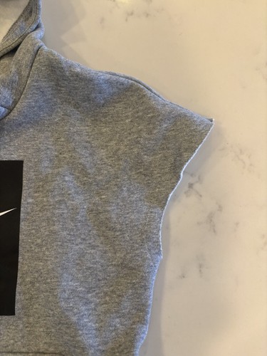 Nike Air Youth Fleece Short-Sleeve Hoodie, Size Small, Grey 939634-063 - Picture 4 of 12