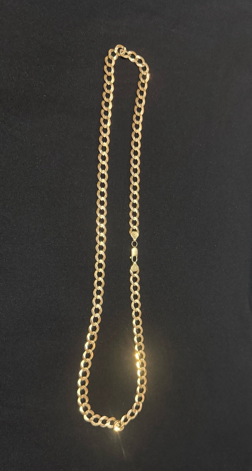 Cadena Cubana de Acero en Oro 10K Para Hombre Joyeria Collares Gargantilla X4
