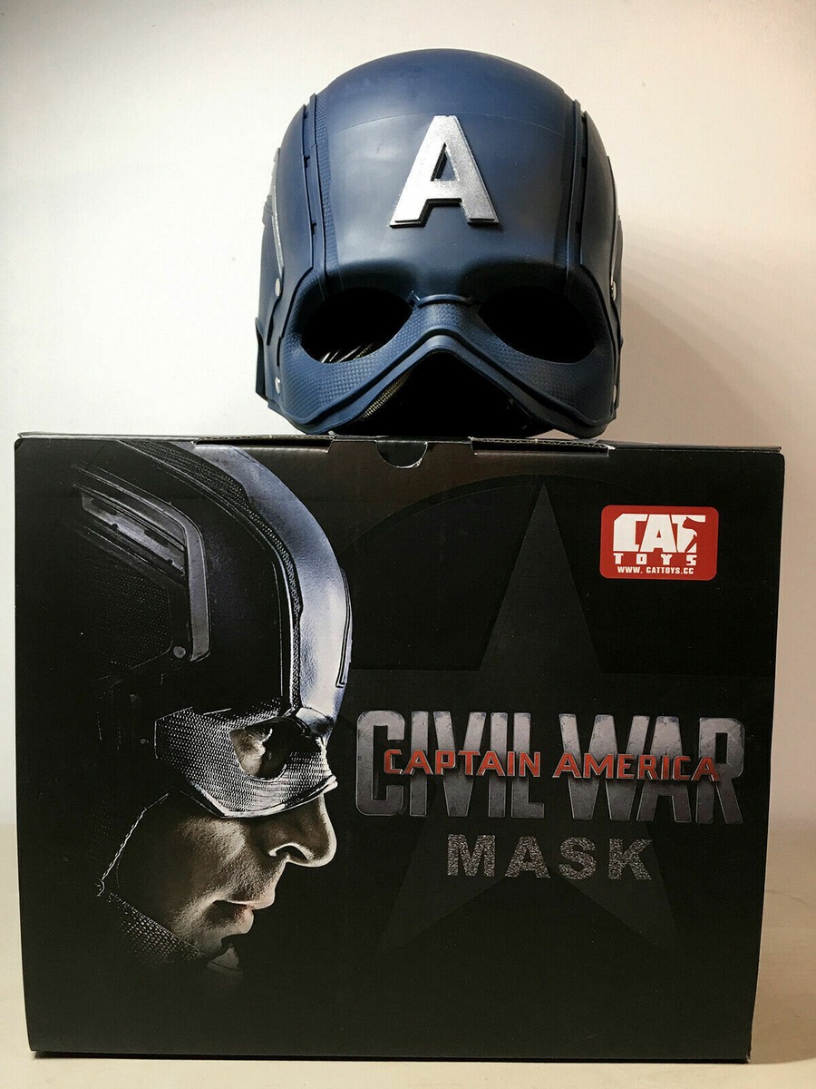 Cattoys 1:1 Captain America Helmet Standard/War Damage Cosplay Mask  Collect