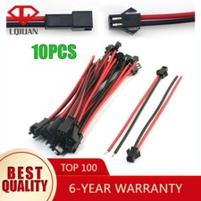10PCS JST SM 2-Pin Plug Male and Female Connector Adapter Electrical Cable Wire