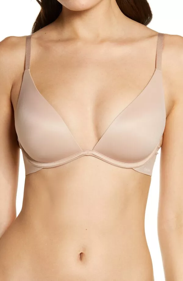 NWT! Calvin Klein Women's Sz 36D Liquid Touch Lightly Lined Plunge Bra  QF5913