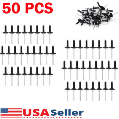 50pcs Pop Rivet Black Aluminum Set 3/16 for Ski Doo SKI-DOO 293150108 Replace