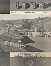 VTG 1939 LEAD INDUSTRIES ASSOCIATION MAGAZINE! ADVANTAGES OF LEAD PLUMBING/PAINT