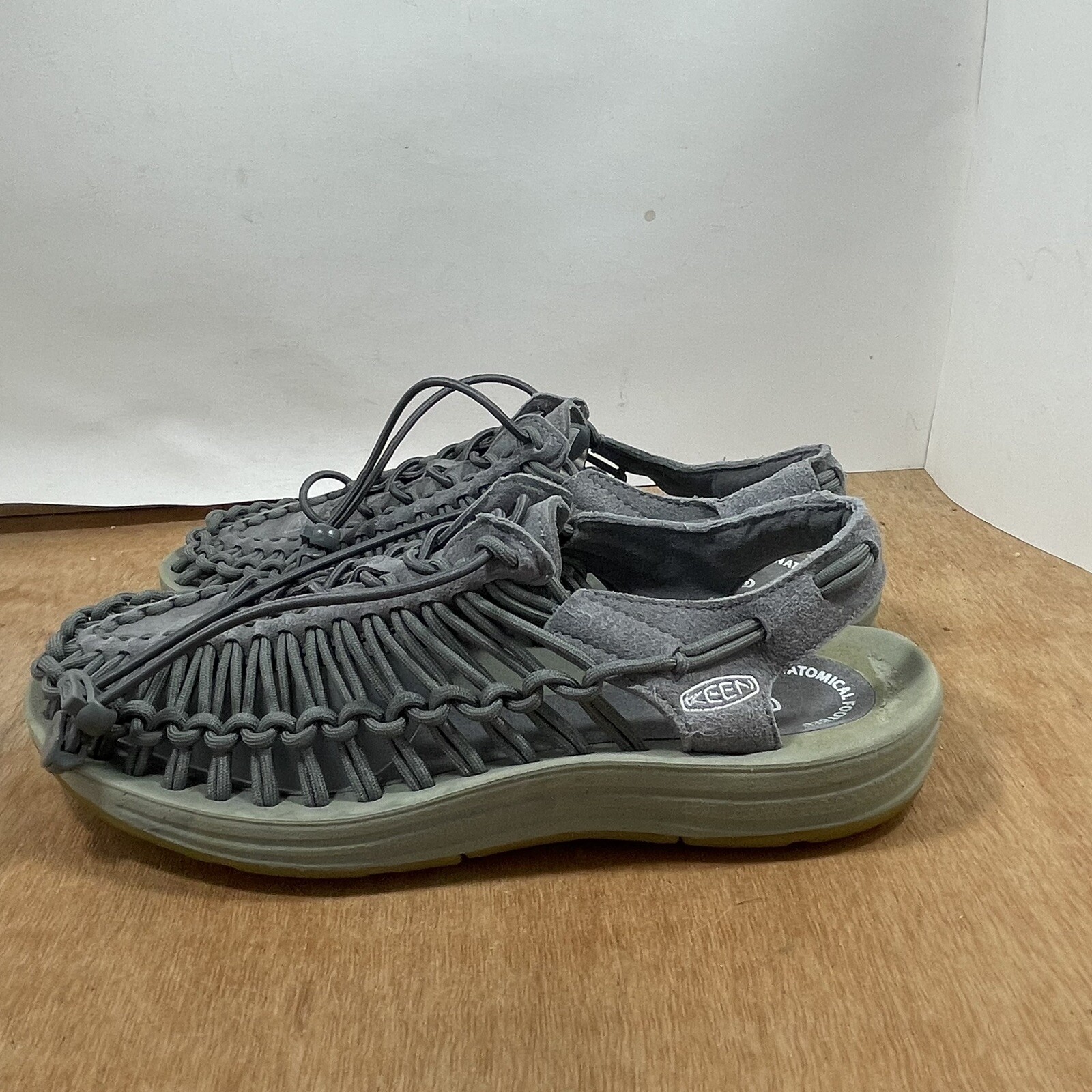 Sandali Keen Uneek da uomo taglia 7 grigi in corda elastica escursionismo acqua slingback