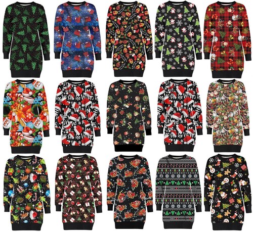 New Womens Xmas Merry Christmas Thermal 