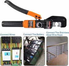 PROFESSIONAL Hydraulic Lug Crimper Electrical Terminal Cable Wire Stripper Kit