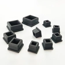 Rubber Square Plugs Black Silicone End Caps Bungs Soft Seal Stopper 8.6mm-50.6mm
