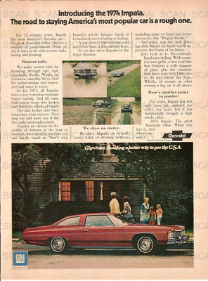1973 Vintage Magazine Ad for 1974 Chevrolet Impala