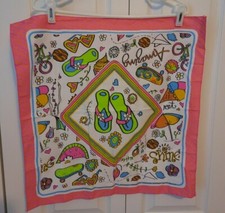 Girl Scouts Little Brownie Bakers Summer Theme Colorful Bandana Scarf