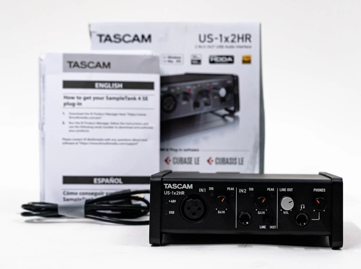 TASCAM US-1x2HR USB Audio Interface w/ Box, Manual, and USB Cable