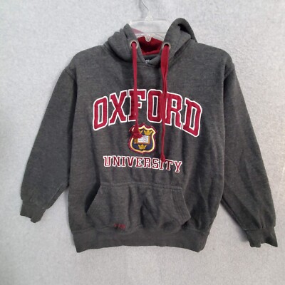 Oxford University Women Activewear Hoodie Small Gray Logo