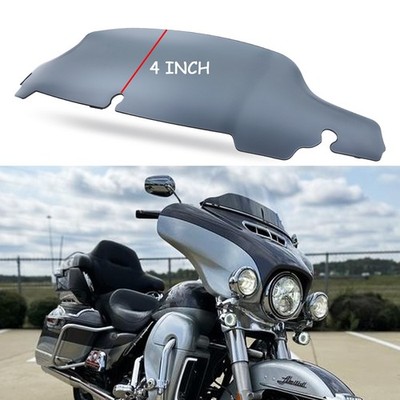 4'' Wave Windshield Windscreen For Harley Touring 14-22 Electra Street Tri Glide