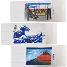 3-Piece Ukiyo-e Hand Towel Set Japanese Pattern Hand Towel 3-Piece Set 