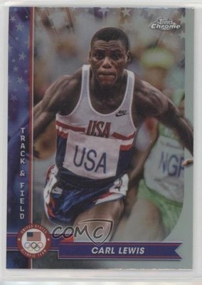 2024 Chrome US Olympic & Paralympic Team and Hopefuls Refractor Carl Lewis 6e9