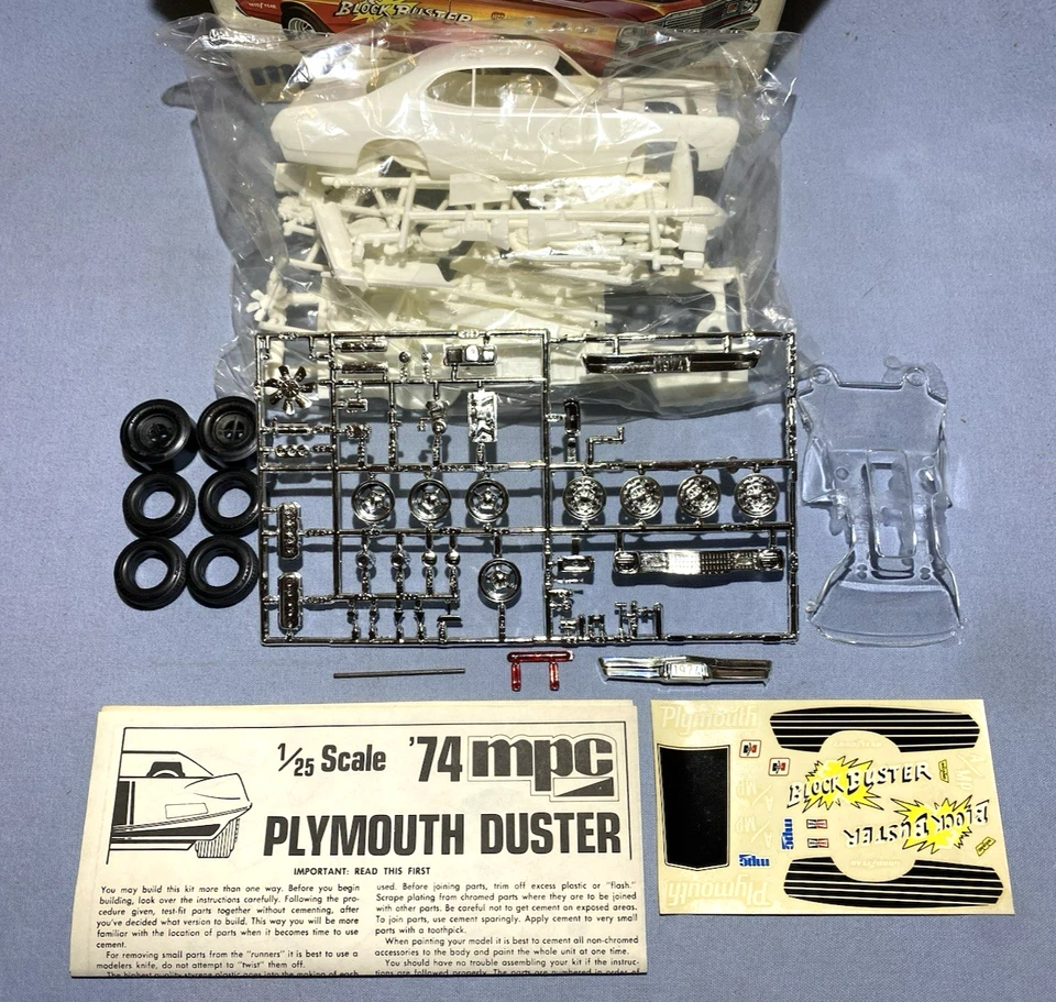 MPC ANNUAL 1974 PLYMOUTH DUSTER KIT#1-7426 AMT RARE NOS S/I COMPLETE MODEL KIT!! - Image 2 of 4