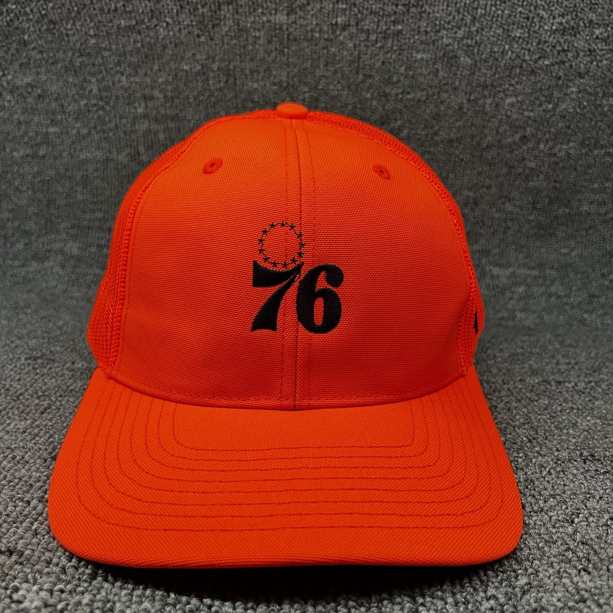 '47 Brand Philadelphia 76ers Orange Trucker Snapback Hat NBA Cap