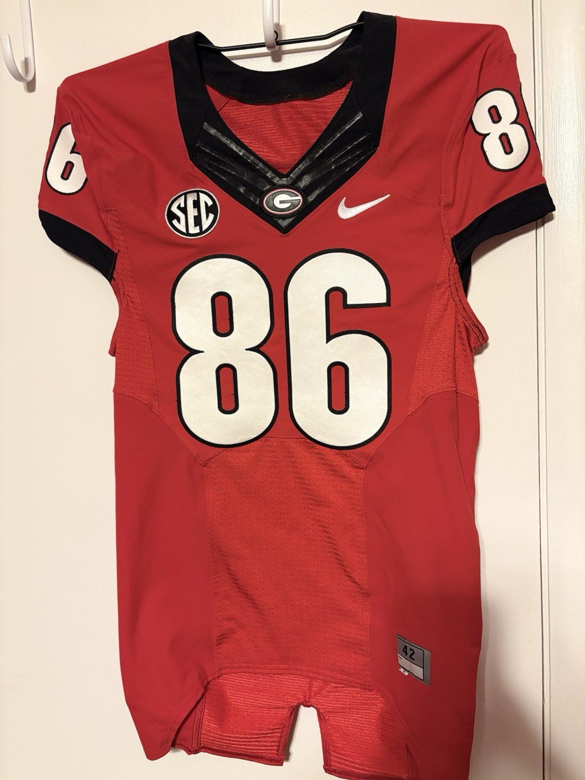 2014-2016 #86 Red Home Georgia Bulldogs Team used jersey with coa from Fanatics 