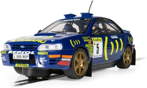Subaru Impreza WRX Scalextric C4555 - Voiture miniature 1:32 rallye de 1995 Carlos Sainz