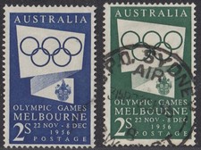 Australia  1954 - 1955  Olympic Games Publicity set  SG 280 - 280a  used