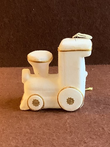 vintage Felt Covered Plastic Christmas Ornament Train - Picture 2 of 6