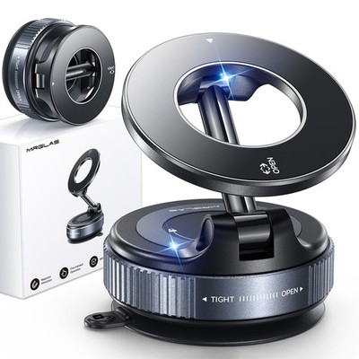 MRGLAS 2026 Upgraded for MagSafe Vacuum Car Phone Mount, 2800gf Strong Magnet...