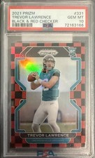 Trevor Lawrence 2021 Black & Red Checkboard - Rookie Card - PSA 10