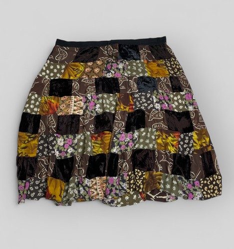Vibrant & Colorful Patchwork Maxi Skirt Free Size (12-20) Boho Gypsy Peasant - Picture 2 of 10