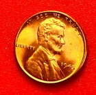 1945-P Lincoln Wheat Cent Penny GEM RED BU From an Original Bank Roll