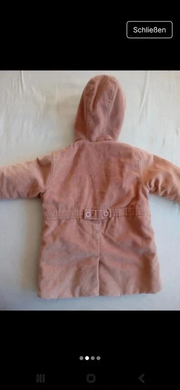 Mantel Wintermantel 86 Altrosa Baumwolle Cord - Bild 4 von 4