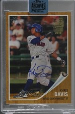 2018 68/73 Khris Davis (2011 Topps Heritage Minor League) Buyback Auto 2e6