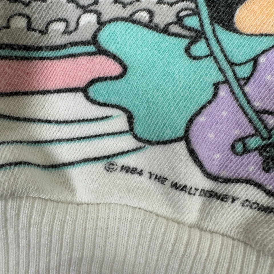 Vintage Disney Babies Minnie Mouse Sweatshirt Baby 0-6M Pullover Cartoon 80s - Image 3 of 4