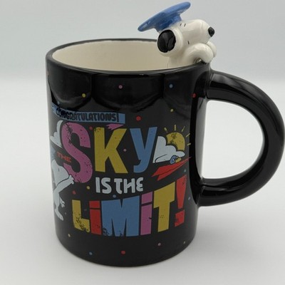 New! Peanut Snoopy 3D Graduation Mug ''The Sky Is The Limit!''